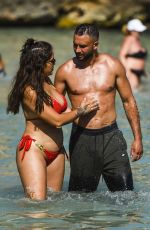 Pregnant MALIN ANDERSSON in Bikini and Tom Kemp on the Beach in Spain 07/23/2018