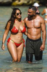 Pregnant MALIN ANDERSSON in Bikini and Tom Kemp on the Beach in Spain 07/23/2018