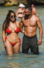 Pregnant MALIN ANDERSSON in Bikini and Tom Kemp on the Beach in Spain 07/23/2018