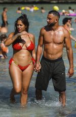 Pregnant MALIN ANDERSSON in Bikini and Tom Kemp on the Beach in Spain 07/23/2018