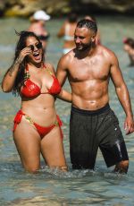 Pregnant MALIN ANDERSSON in Bikini and Tom Kemp on the Beach in Spain 07/23/2018