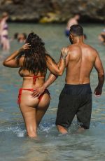 Pregnant MALIN ANDERSSON in Bikini and Tom Kemp on the Beach in Spain 07/23/2018