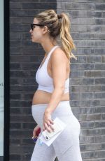 Pregnant VOGUE WILLIAMS Heading to a Gym in London 07/05/2018