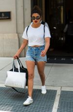 PRIYANKA CHOPRA in Denim Shorts Out in New York 07/04/2018