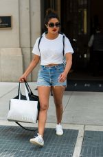 PRIYANKA CHOPRA in Denim Shorts Out in New York 07/04/2018