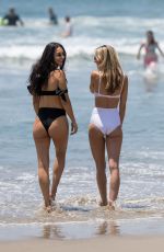 RACHEL MCCORD and EVA PEPAJ in Bikinis on the Beach in Santa Monica 07/07/2018