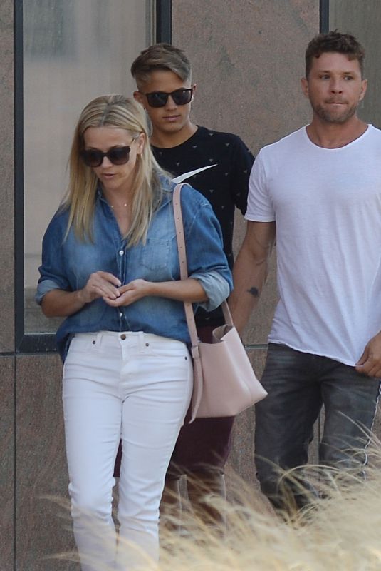 REESE WITHERSPOON and Ryan Philippe with Their Son Out in Los Angeles 07/19/2018