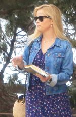 REESE WITHERSPOON in Denim Jacket Out in Santa Monica 07/26/2018