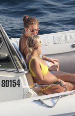 RITA ORA in Yellow Bikini in French Riviera 07/03/2018