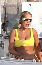 RITA ORA in Yellow Bikini in French Riviera 07/03/2018