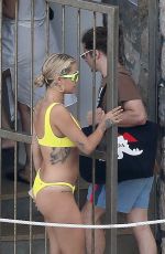 RITA ORA in Yellow Bikini in French Riviera 07/03/2018