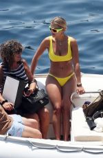 RITA ORA in Yellow Bikini in French Riviera 07/03/2018