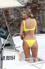 RITA ORA in Yellow Bikini in French Riviera 07/03/2018