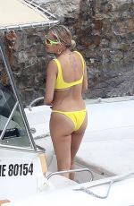 RITA ORA in Yellow Bikini in French Riviera 07/03/2018