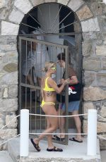 RITA ORA in Yellow Bikini in French Riviera 07/03/2018