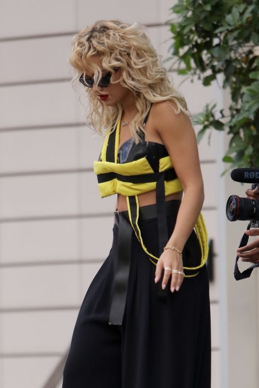 RITA ORA Leaves Her Hotel in Manchester 07/15/2018
