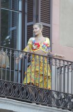 RITA ORA on the Balcony of Her Hotel in Barcelona 07/20/2018