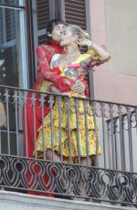 RITA ORA on the Balcony of Her Hotel in Barcelona 07/20/2018