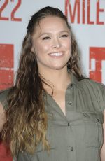 RONDA ROUSEY at Mile 22 Photocall in Los Angeles 07/28/2018