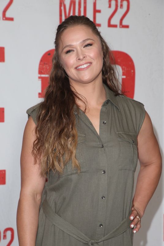 RONDA ROUSEY at Mile 22 Photocall in Los Angeles 07/28/2018