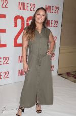 RONDA ROUSEY at Mile 22 Photocall in Los Angeles 07/28/2018