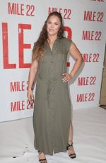 RONDA ROUSEY at Mile 22 Photocall in Los Angeles 07/28/2018