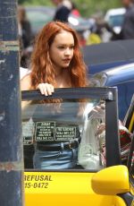 SADIE STANLEY Hops in a Taxi in Vancouver 07/01/2018