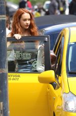 SADIE STANLEY Hops in a Taxi in Vancouver 07/01/2018