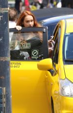 SADIE STANLEY Hops in a Taxi in Vancouver 07/01/2018