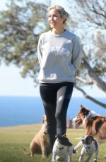 SAMANTHA X Out with Her Dogs in Bondi 07/22/2018