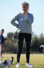 SAMANTHA X Out with Her Dogs in Bondi 07/22/2018