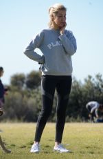 SAMANTHA X Out with Her Dogs in Bondi 07/22/2018