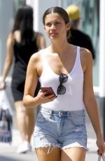 SARA SAMPAIO in Denim Cutoff Out in New York 07/28/2018