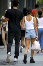 SARA SAMPAIO in Denim Cutoff Out in New York 07/28/2018