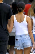 SARA SAMPAIO in Denim Cutoff Out in New York 07/28/2018