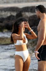 SARAH JANE CRAWFORD in Bikini and Joe Joyce on the Beach in Ibiza 07/01/2018
