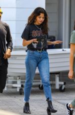 SELENA GOMEZ Shopping at a Mall in Santa Monica 07/29/2018