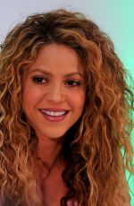 SHAKIRA at a Press Conference in Barranquilla 07/19/2018