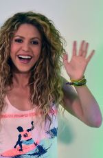 SHAKIRA at a Press Conference in Barranquilla 07/19/2018