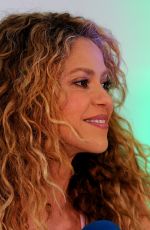 SHAKIRA at a Press Conference in Barranquilla 07/19/2018