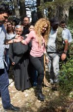 SHAKIRA at Northern Lebanese Mountain Village of Tannourine 07/13/2018