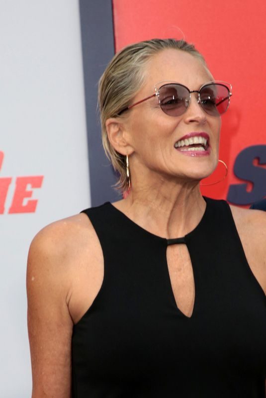 SHARON STONE at The Spy Who Dumped Me Premiere in Los Angeles 07/25/2018