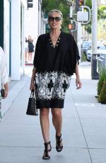 SHARON STONE Out Shopping in Beverly Hills 07/19/2018