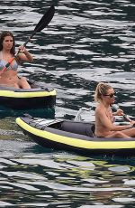 SIENNA MILLER in Bikini at a Boat in Portofino 07/22/2018