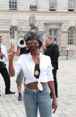 SINITTA Arrives to X Factor Launch in London 07/17/2018