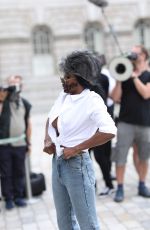SINITTA Arrives to X Factor Launch in London 07/17/2018