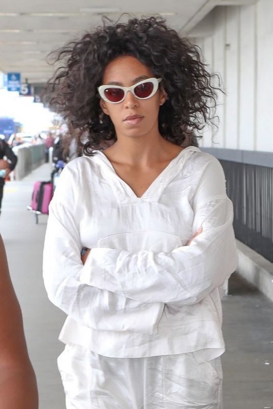 SOLANGE KNOWLES at LAX Airport in Los Angeles 07/26/2018