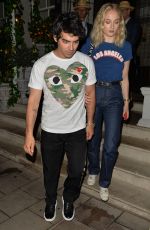 SOPHIE TURNER and Joe Jonas at 34 Mayfair in London 07/14/2018