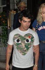 SOPHIE TURNER and Joe Jonas at 34 Mayfair in London 07/14/2018