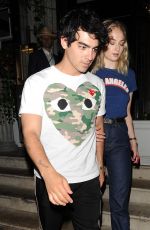 SOPHIE TURNER and Joe Jonas at 34 Mayfair in London 07/14/2018